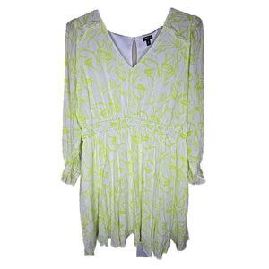 NWT Torrid Dress Mini Floral Yellow Gauze Wide Waist Skater Size 3x 22-24 NEW